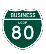 Business Loop 80 sign